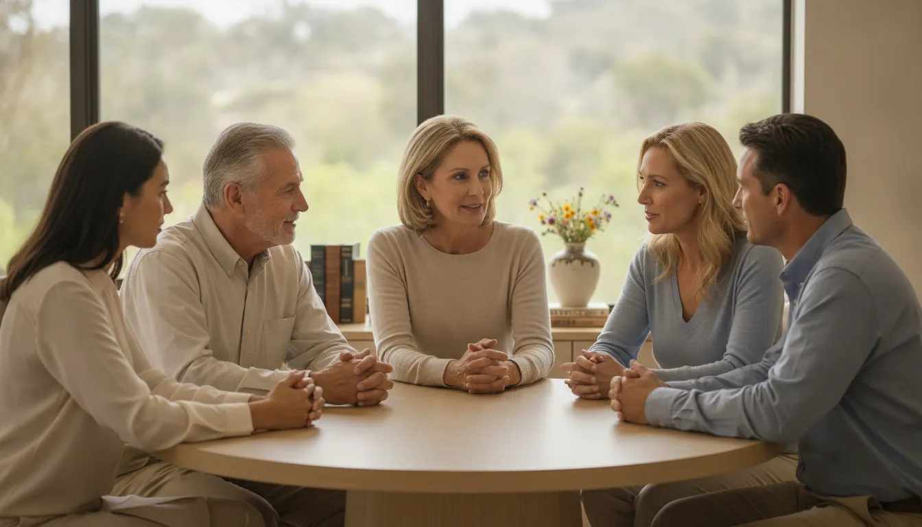 California family discussing how to set up and fund a living trust with an estate planning attorney