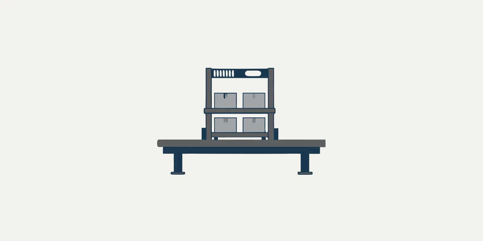 Industrial counting scale in a modern warehouse setting