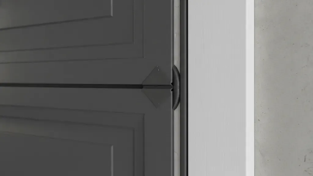 Garage door panel and perimeter weather seal detail