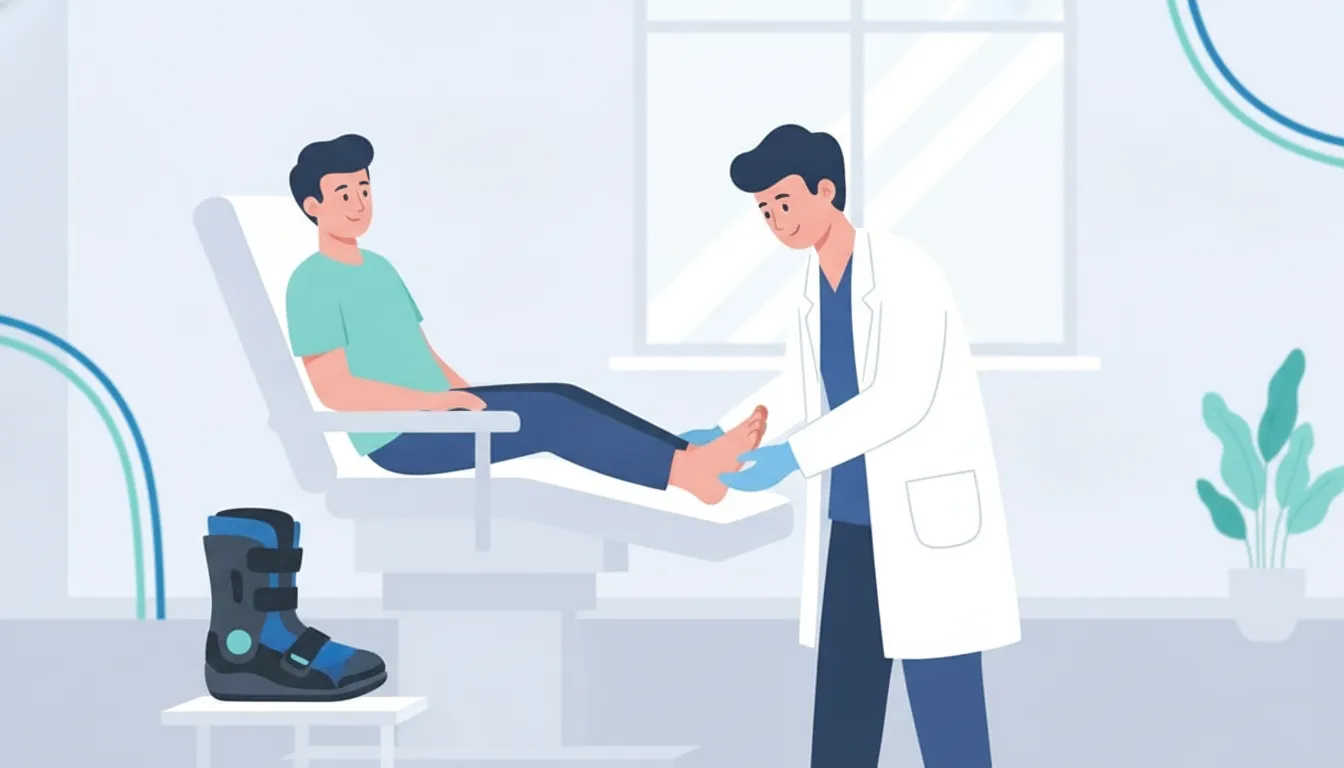 Patient reviewing foot and ankle care options with a podiatrist