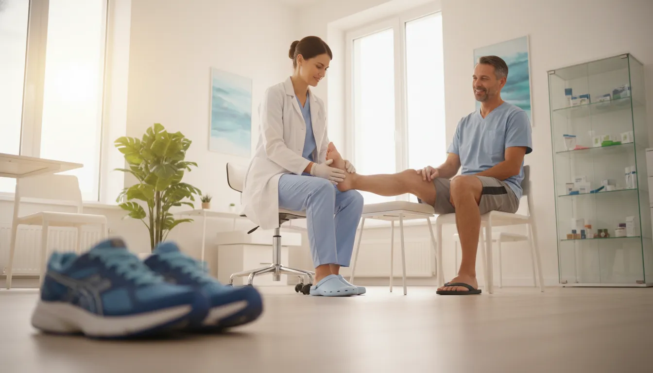 Katy podiatrist examining heel pain causes