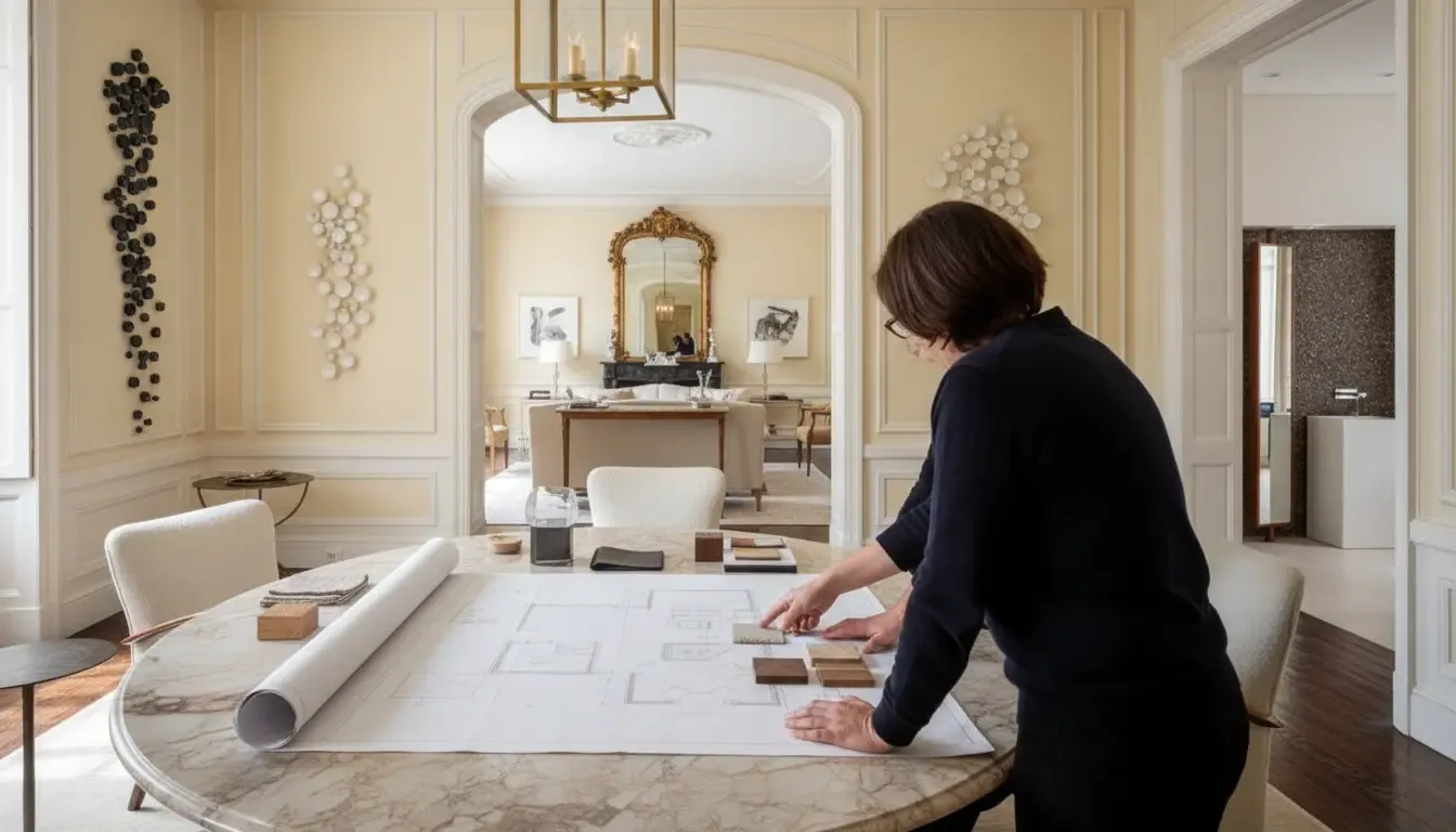 On-site consultation for luxury interior design in New York