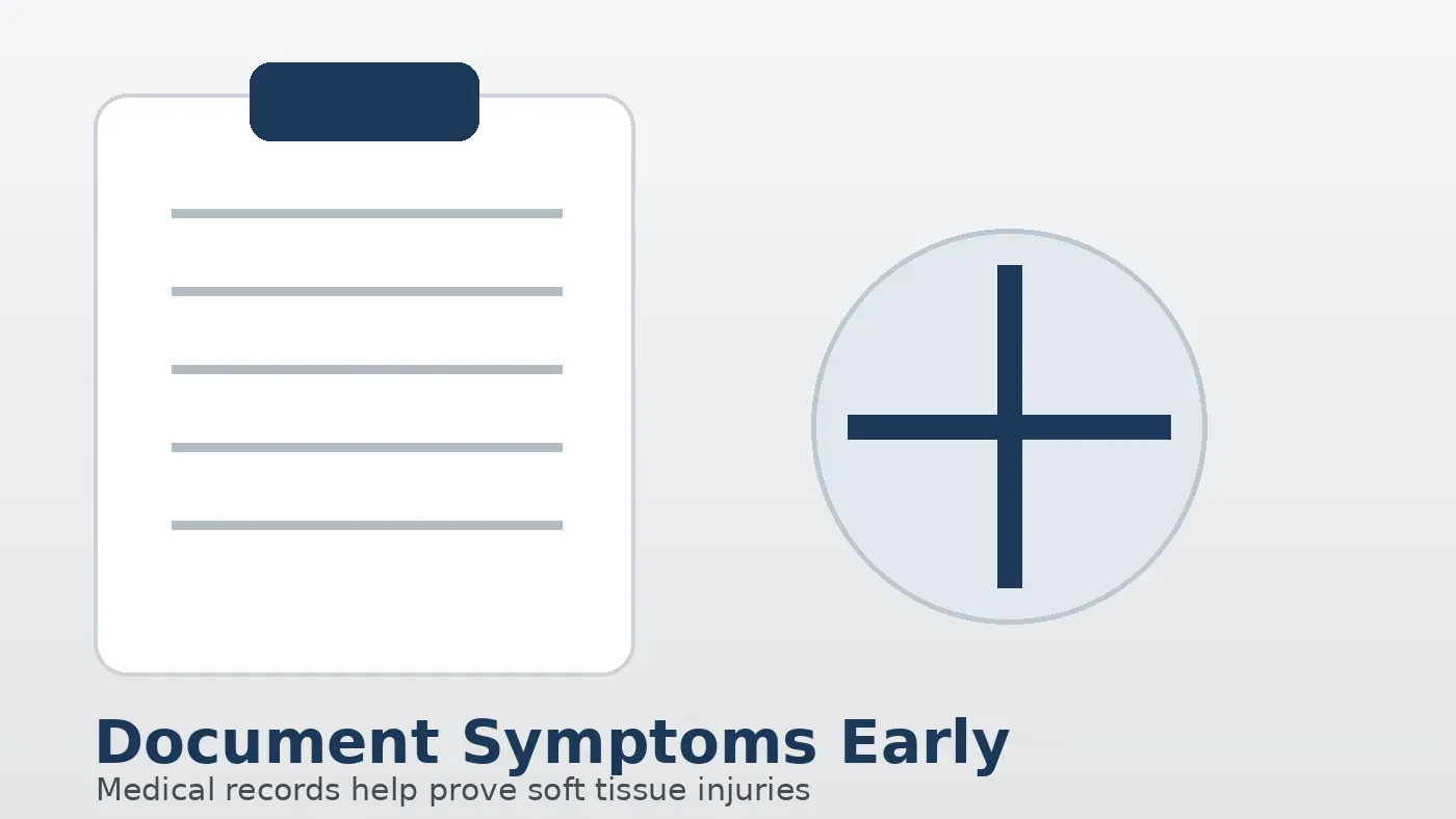 Medical documentation checklist for soft tissue injuries after a California car accident