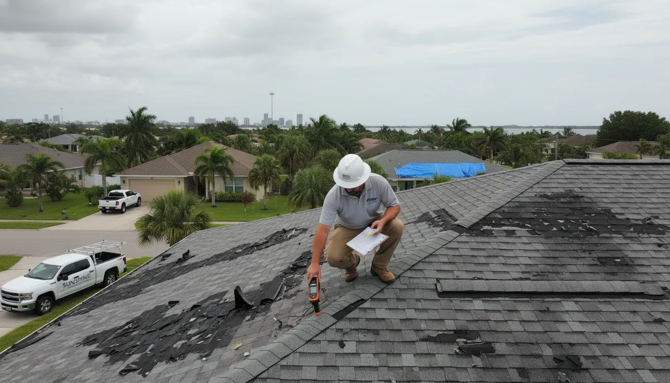 Florida roof leak inspection for an insurance claim