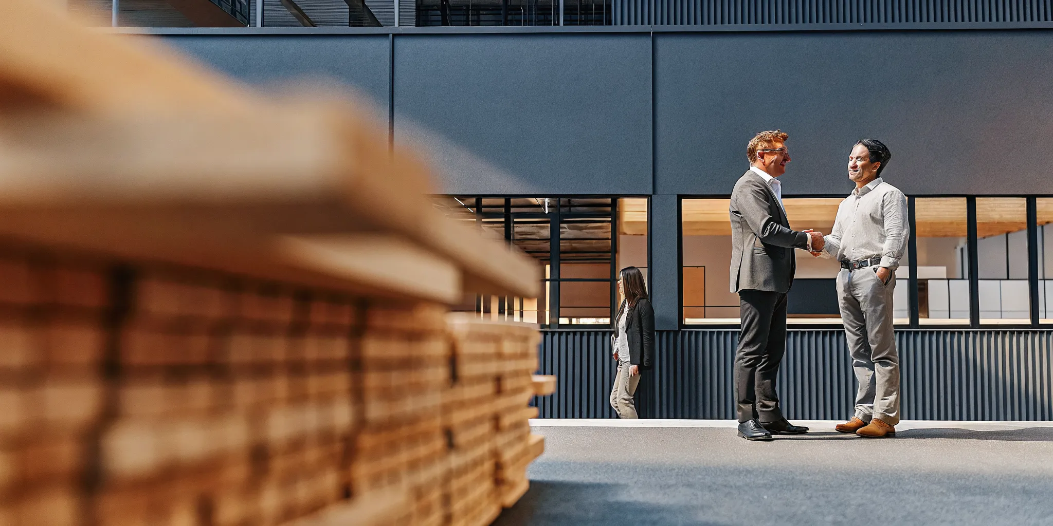 Executives negotiating economic incentives for a business expansion