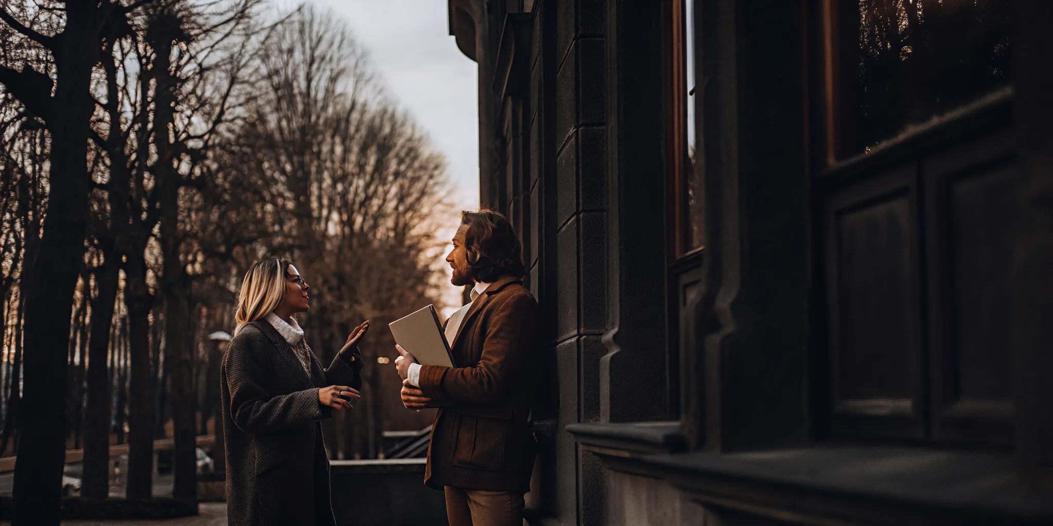 Property owner and manager discussing a multifamily operating budget