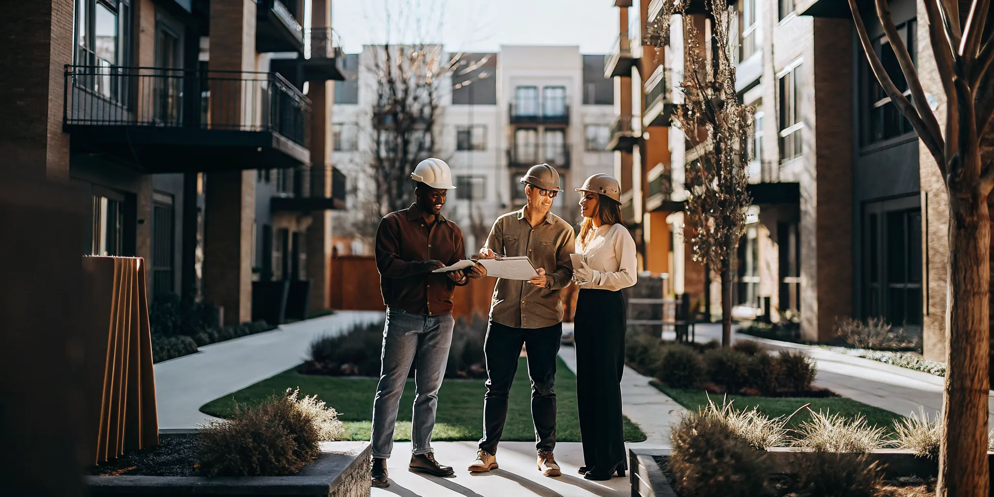 Multifamily property management team coordinating leasing and resident experience at an apartment community
