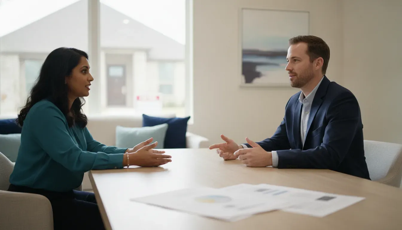 Borrower discussing mortgage options with a loan professional