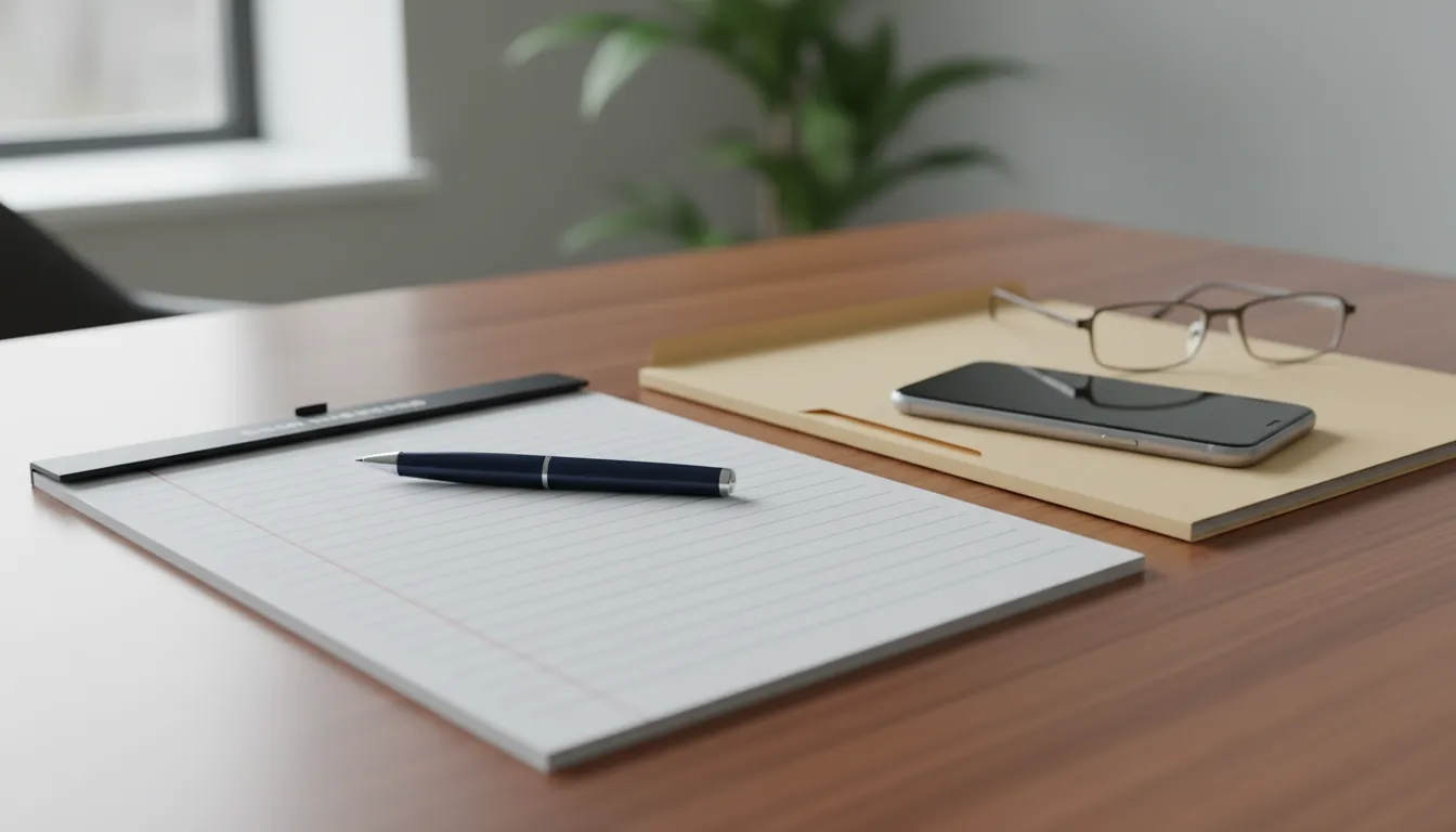 Notes prepared before discussing a recorded statement after a Missouri car accident