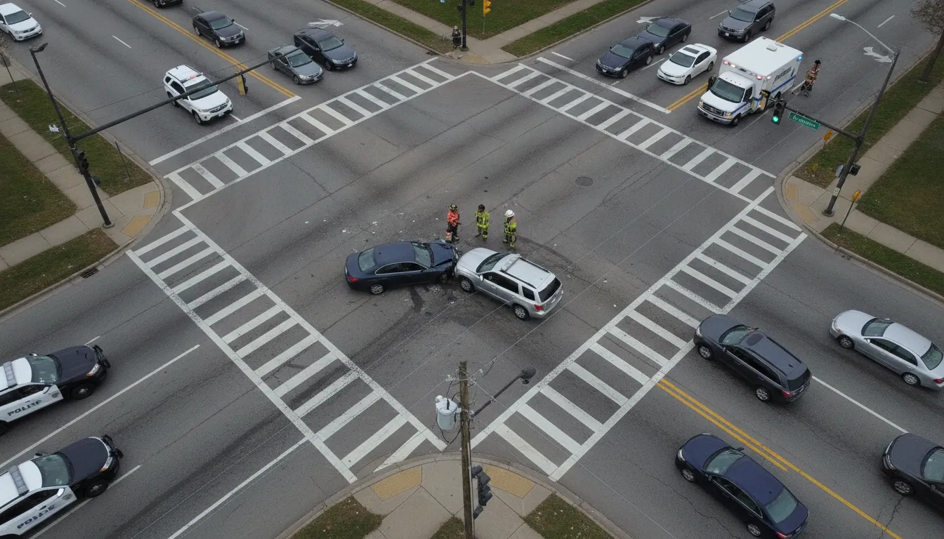 Evidence used to determine intersection accident liability Missouri