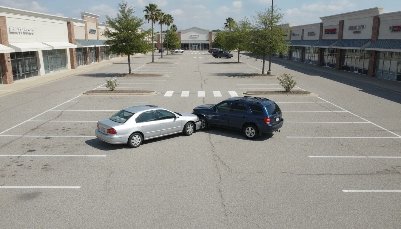 Evidence after a Missouri parking lot accident