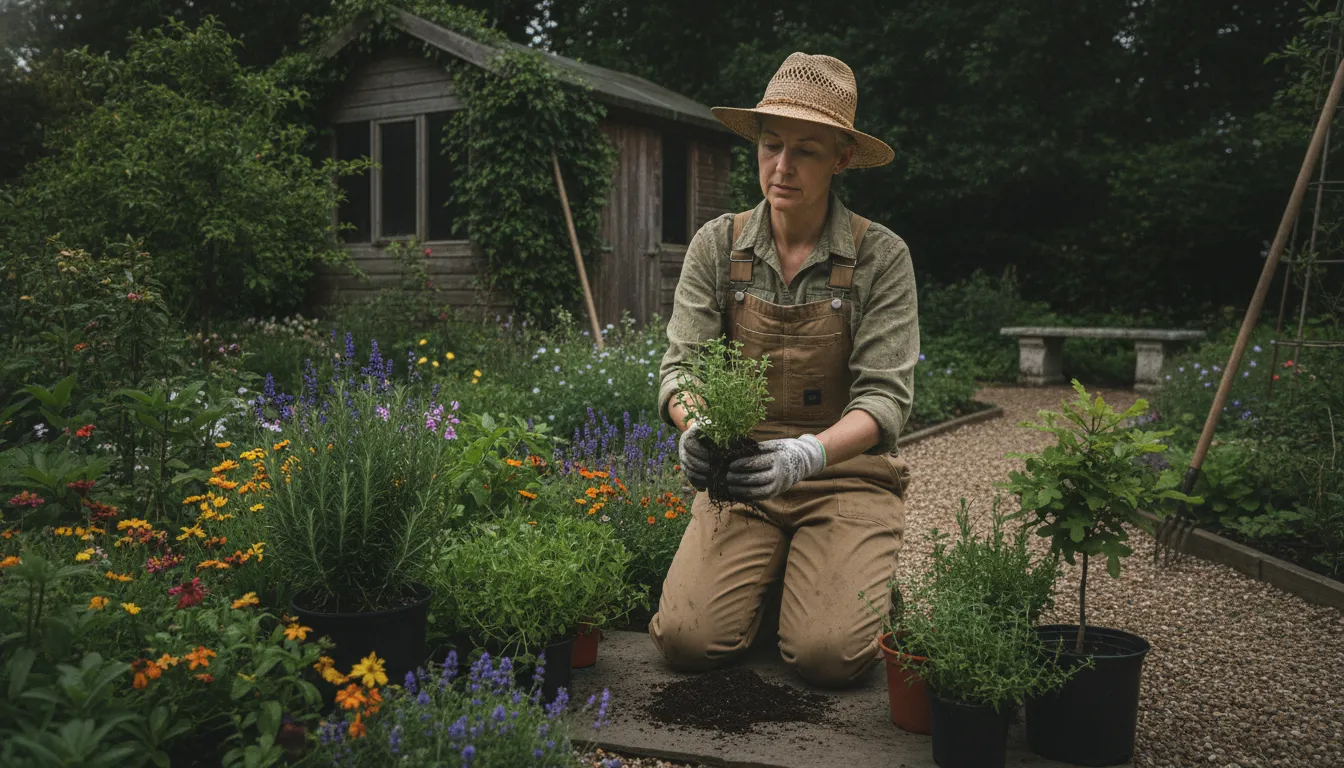 Home gardener choosing a biostimulant for home garden plants