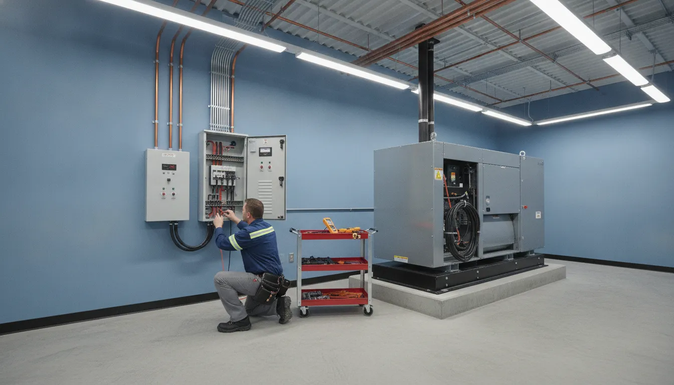 Commercial generator preventive maintenance inspection
