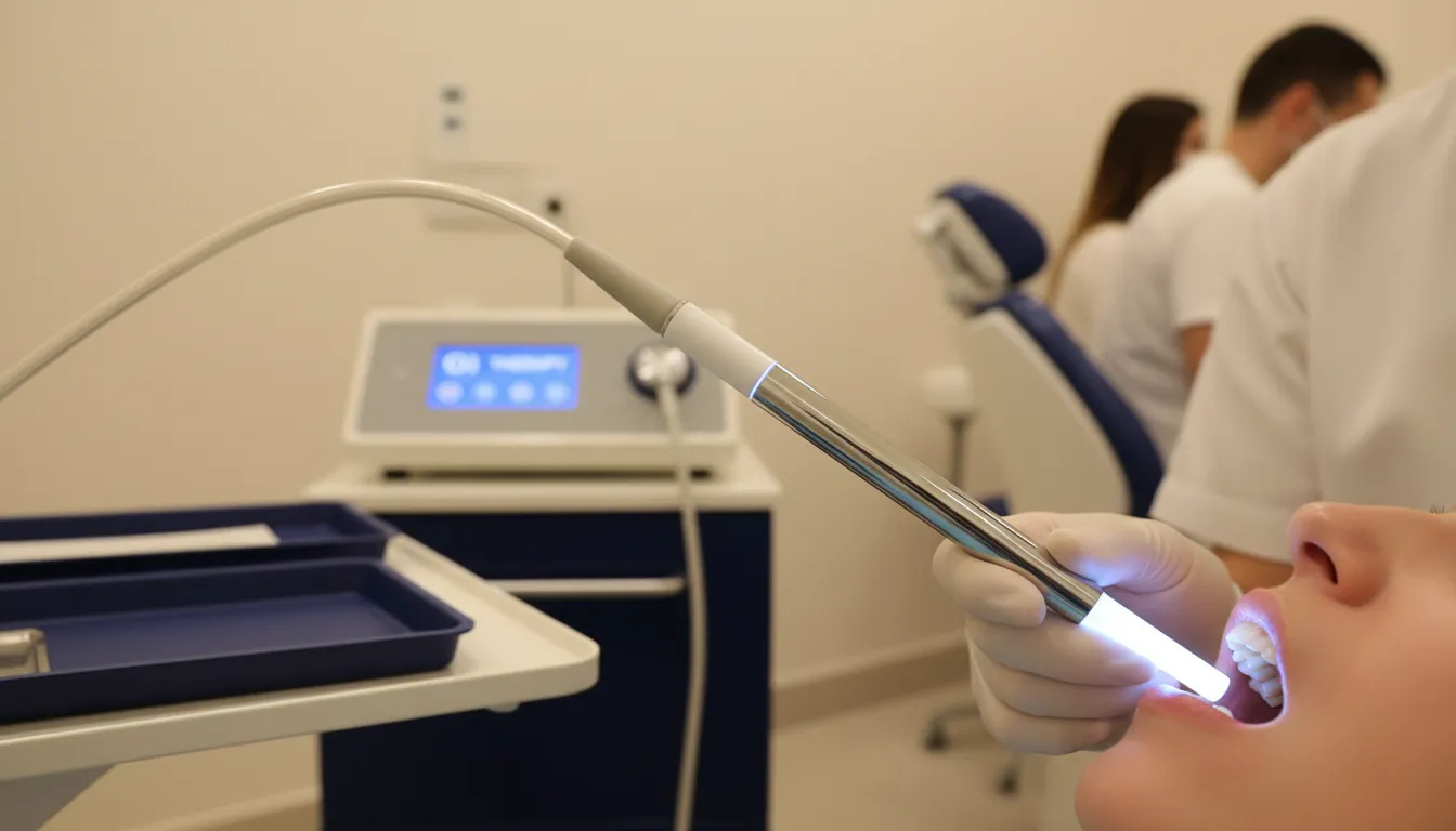 Ozone therapy equipment in use at a biological dental practice in Los Angeles