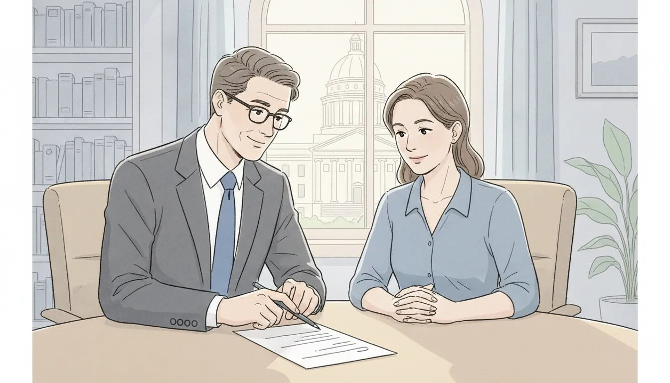 Plaintiff attorney reviewing New Mexico litigation funding terms with a client