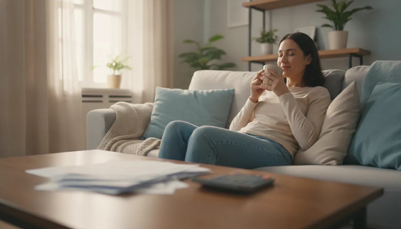 A plaintiff finding financial relief at home while essential bills are paid