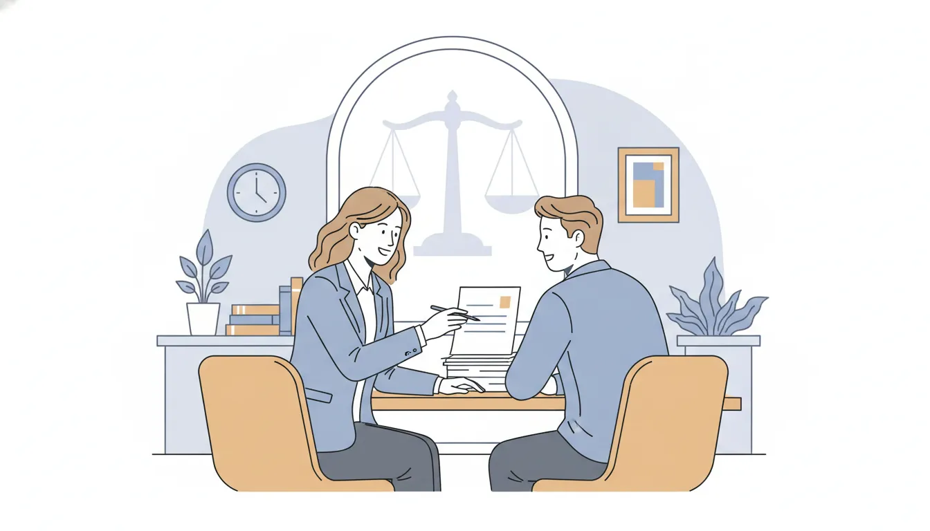 Oregon plaintiff attorney reviewing litigation funding terms with a client