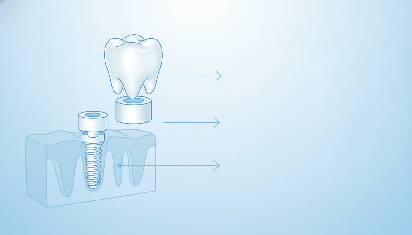 Implant post, abutment, and crown that affect dental implant cost Lowell MA