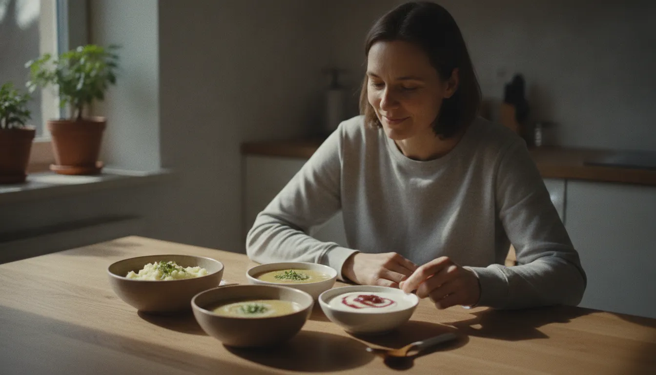 Soft meal prepared for comfortable eating after dental treatment