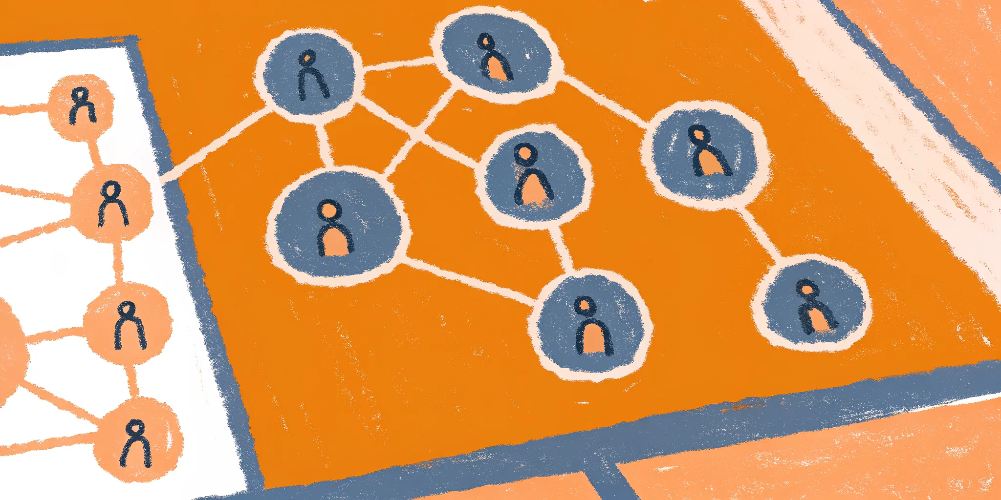 Entity relationship graph visualization showing how people, organizations, and products connect in an AI knowledge graph
