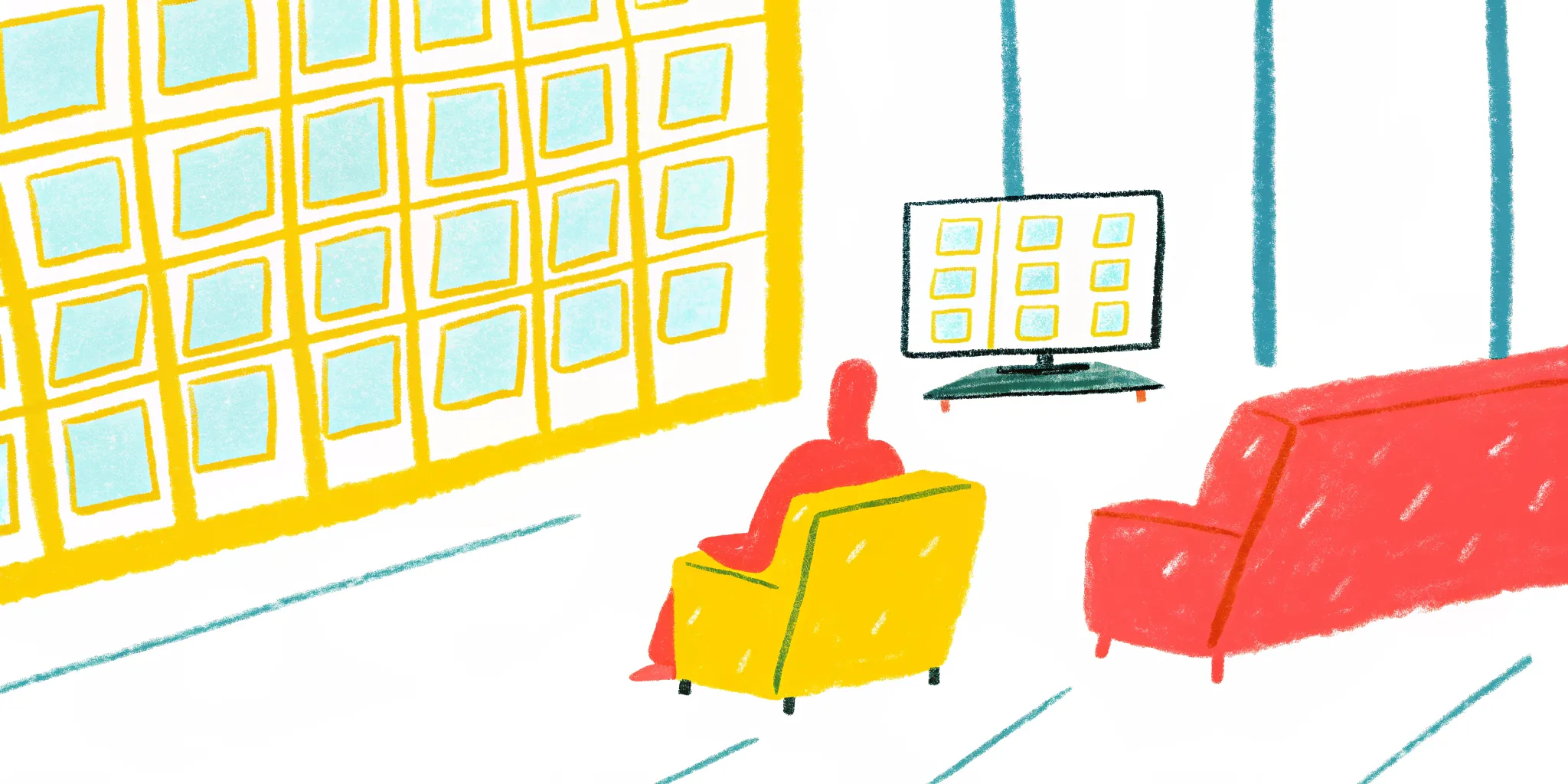 Content strategist reviewing a wall of generated landing page cards on a large monitor in a modern marketing studio