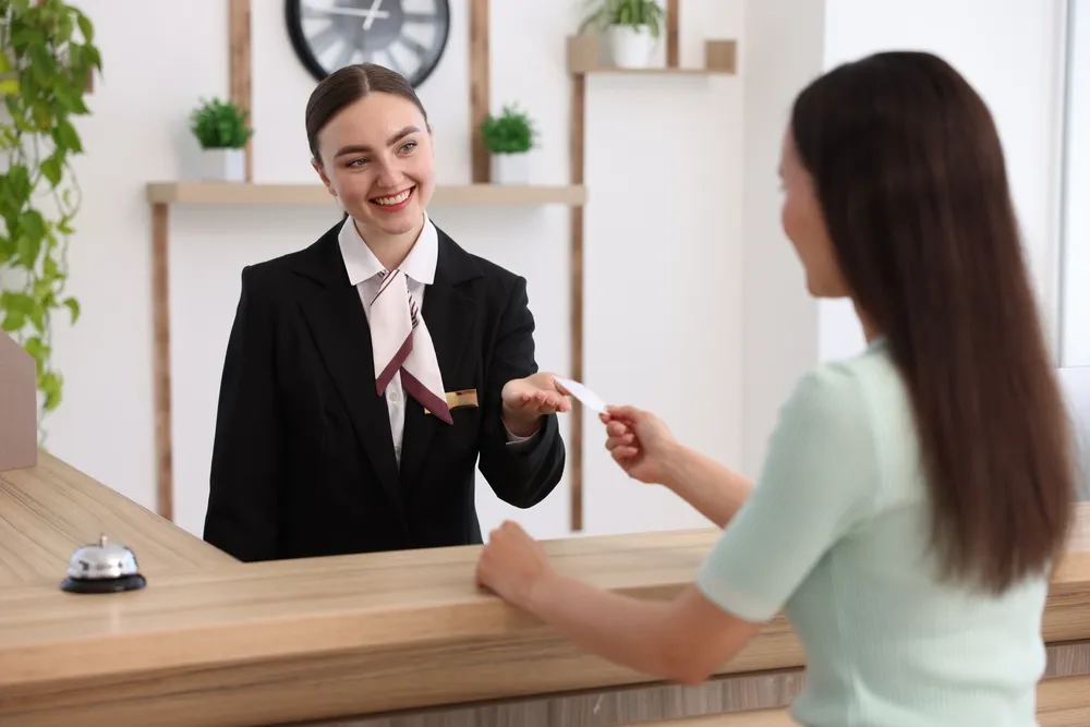 Business professional analyzing semi-absentee franchise investment documents and growth strategy