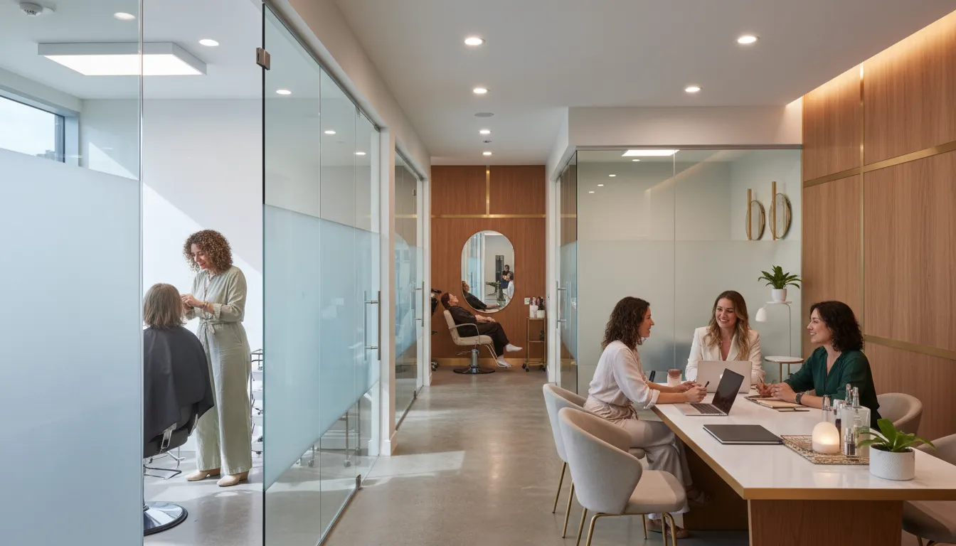 Independent beauty and wellness professionals strengthening a salon suite tenant mix strategy
