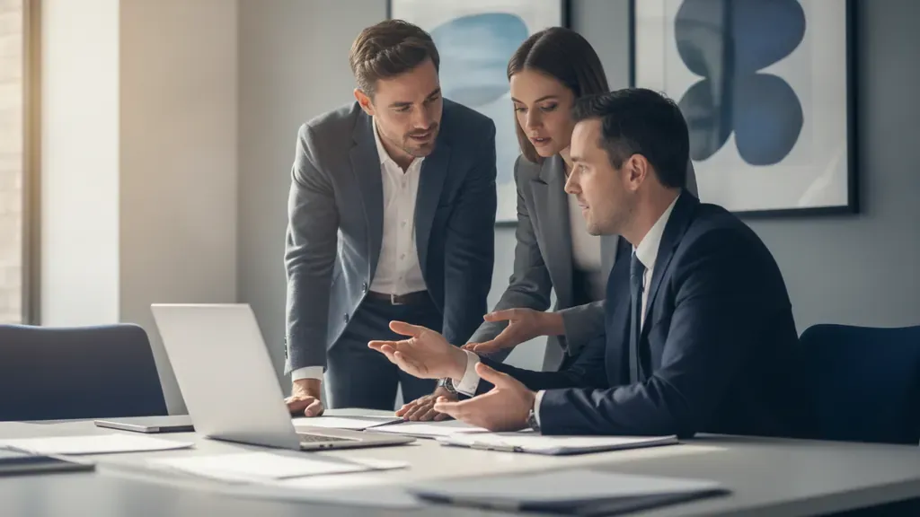 Entrepreneurs reviewing an LLC and S-Corp tax strategy with an advisor