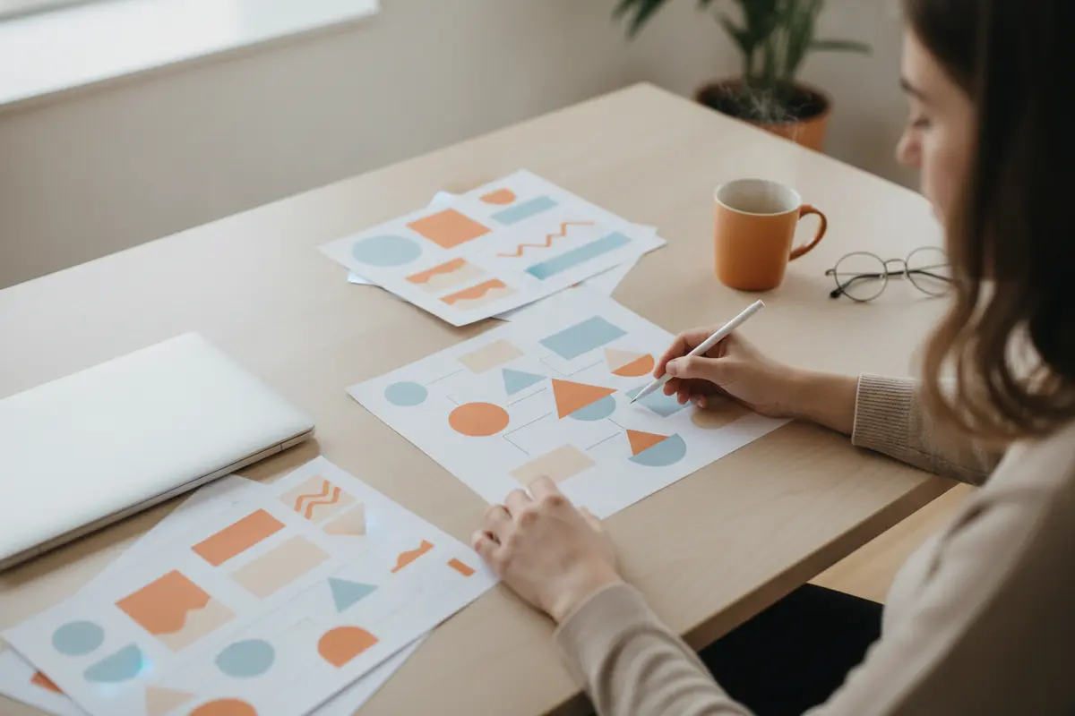 A marketing strategist reviews survey charts about competitor perception.