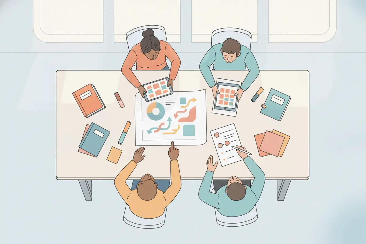 B2B content team planning multiple assets from one survey