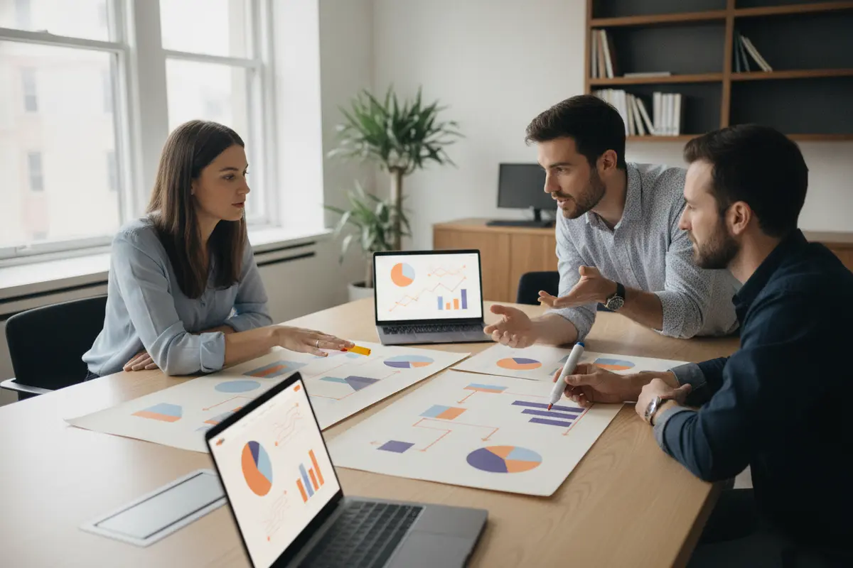 Research team mapping survey questions to a clear B2B SaaS audience and editorial story