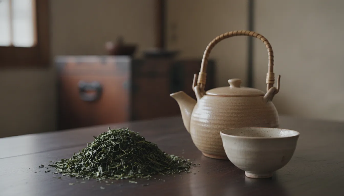 Loose fukamushi sencha leaves ready for brewing