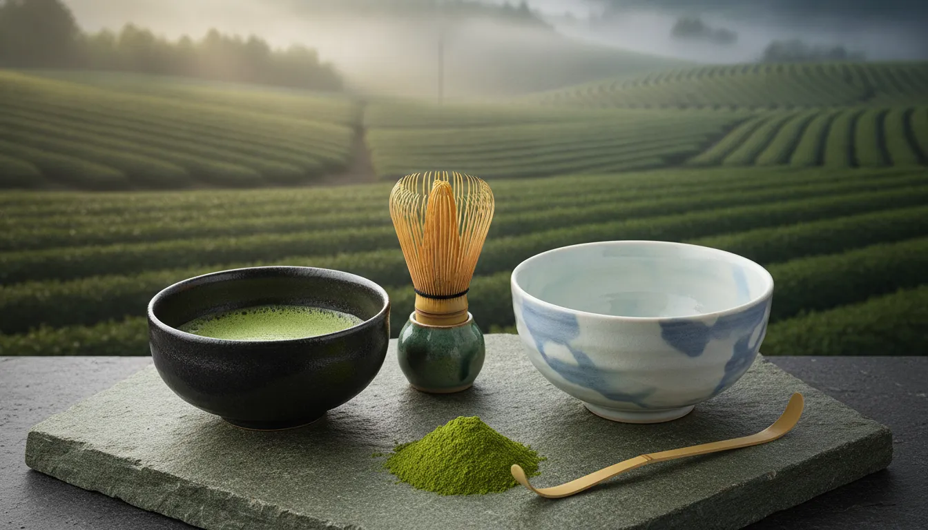 Fresh vibrant green matcha powder stored carefully to protect flavor