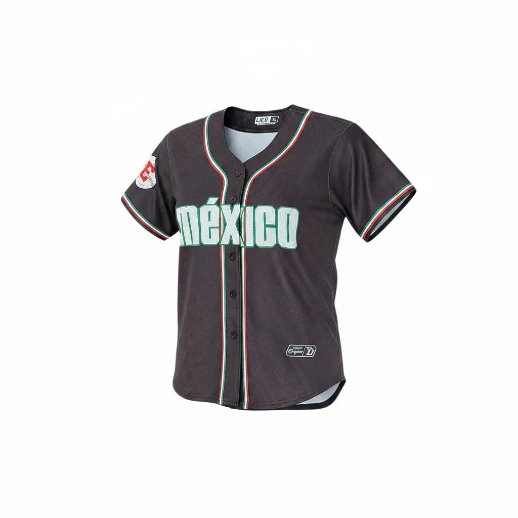 Jersey de México en color burgundy con detalles bordados