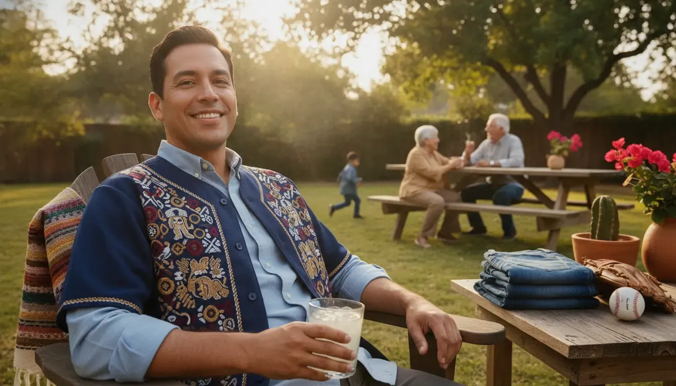 Embroidered details on a Mexican heritage jersey for game-day wear