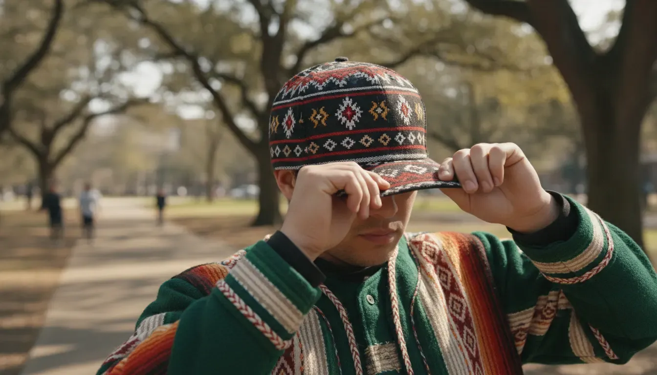 Beisbol Houston snapback hats adjusted with a Mexican baseball jersey outfit