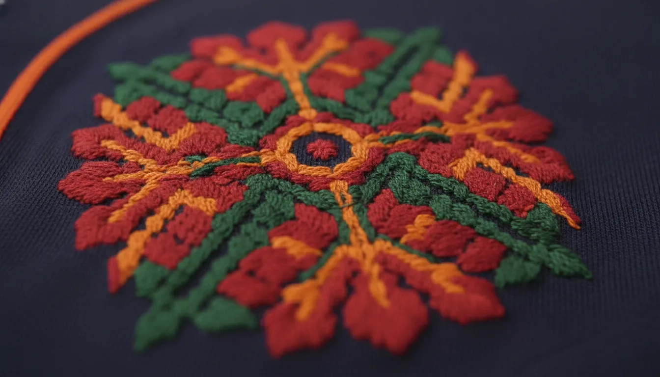 Detalle de bordados en un jersey de beisbol estatal mexicano mostrando artesania de alta calidad
