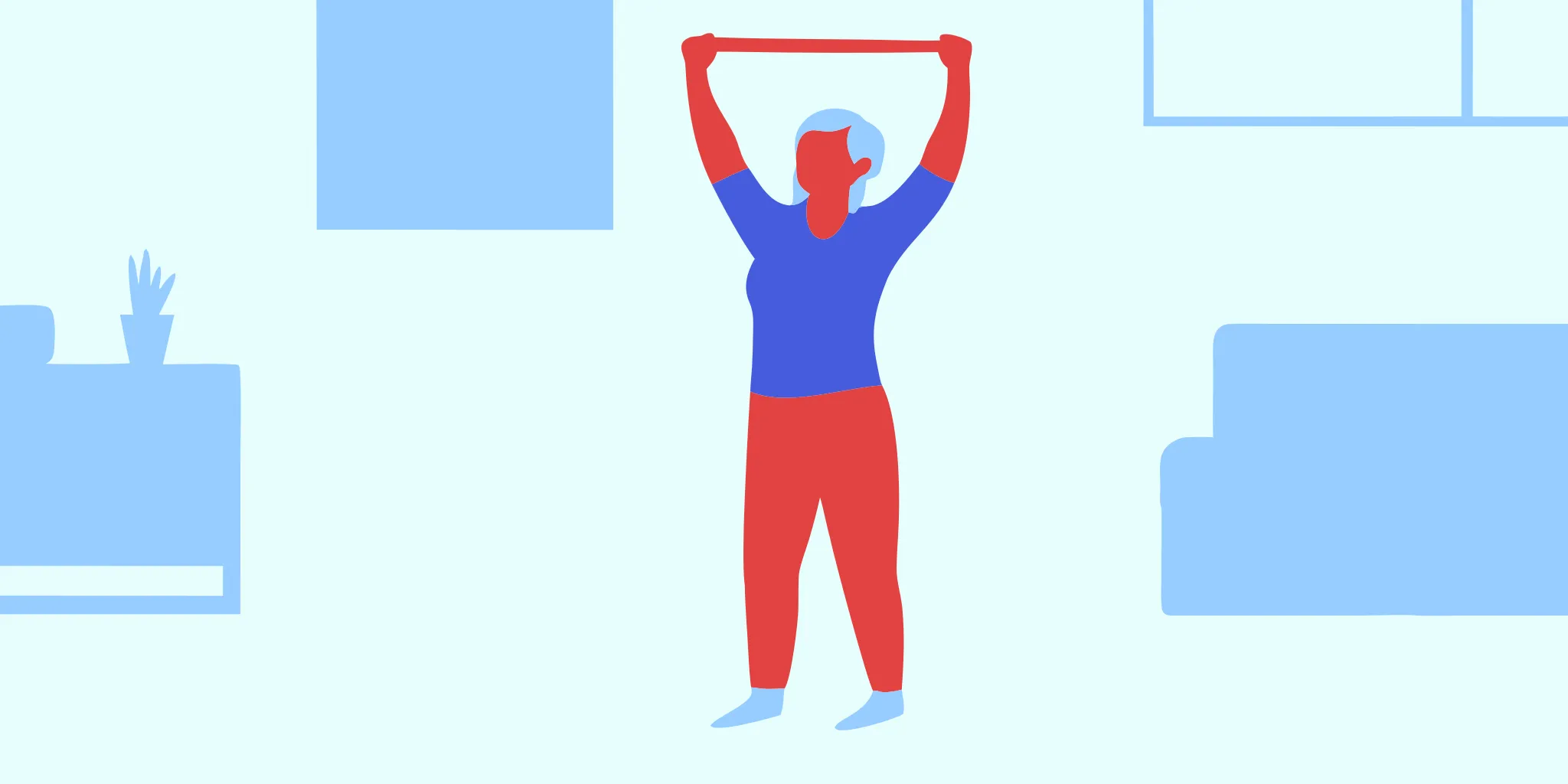 Senior woman performing gentle chair strength exercises with a resistance band at home