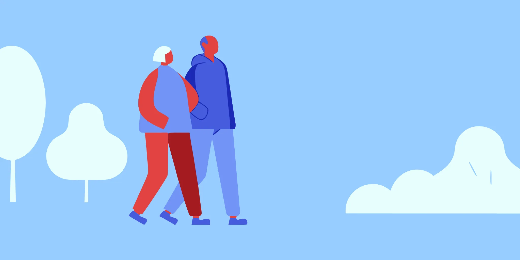 A senior couple taking a gentle outdoor walk together to support a lower-inflammation lifestyle after 60