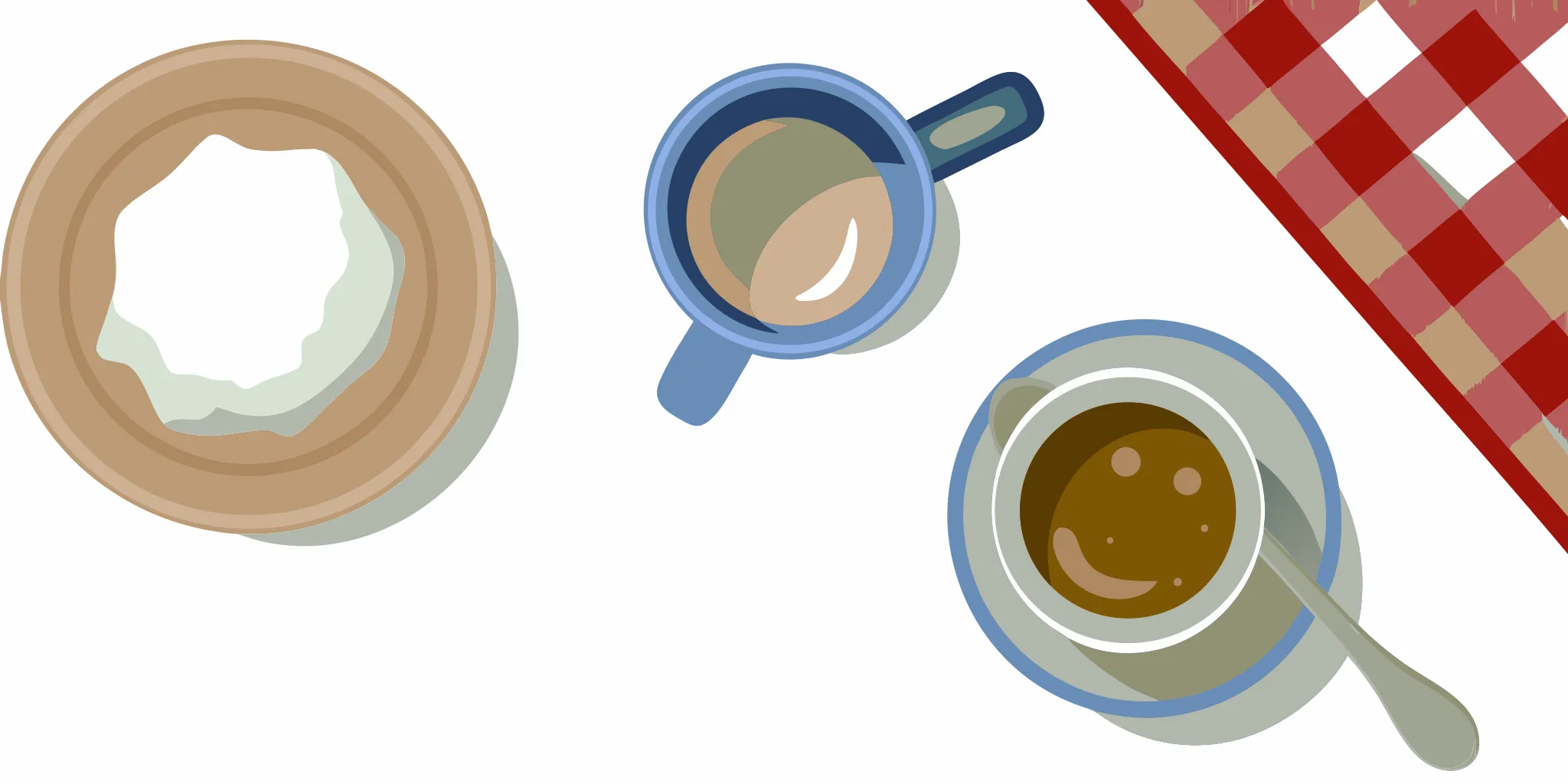 MCT oil powder and liquid MCT oil compared beside coffee and yogurt