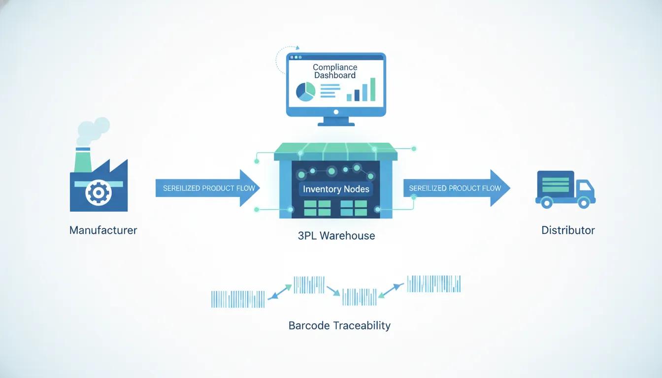 Pharmaceutical 3PL companies technology readiness workflow for serialized traceability