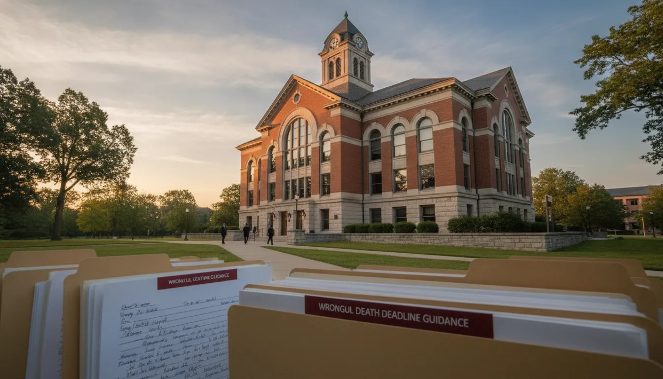 Michigan courthouse related to wrongful death filing deadlines