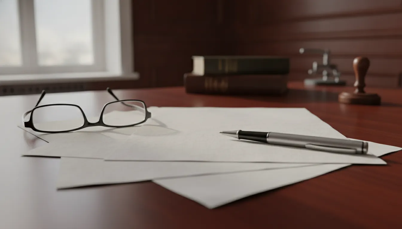 Insurance policy and legal documents on a desk representing UIM coverage review