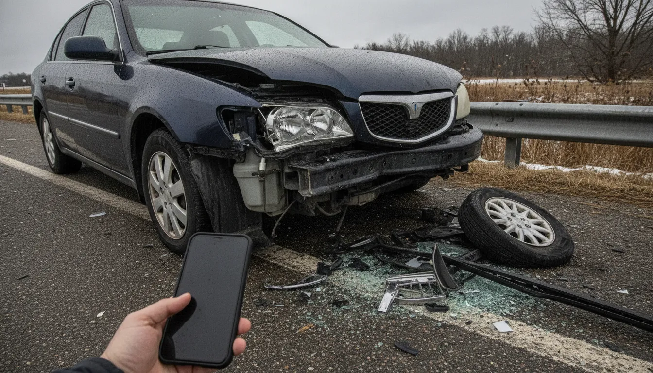 Photographing vehicle damage as Michigan car accident evidence
