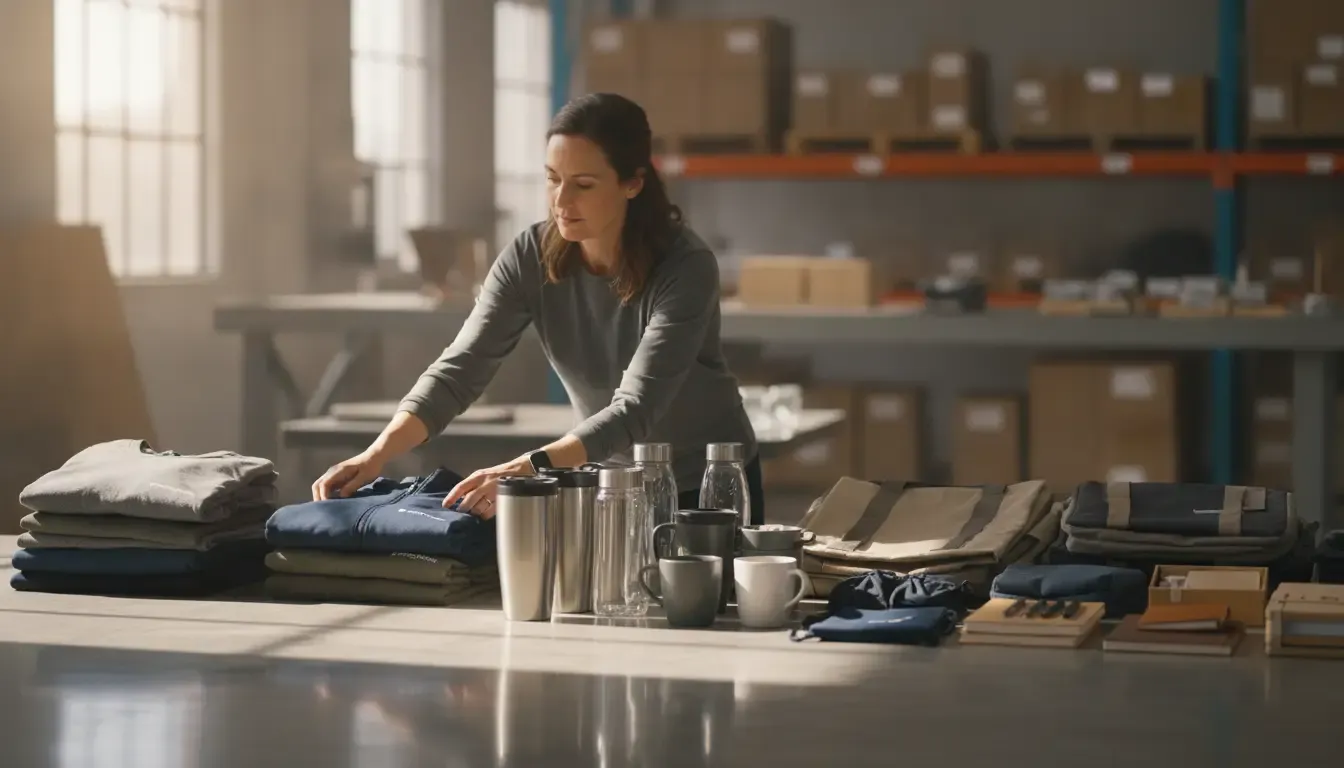 Corporate swag budget planning by employee, event, and customer merchandise use case
