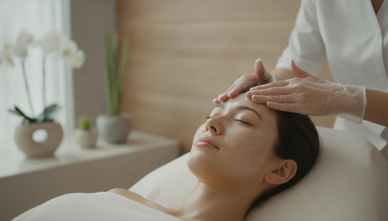 Medical aesthetician performing a layered Korean facial treatment in Pittsburgh