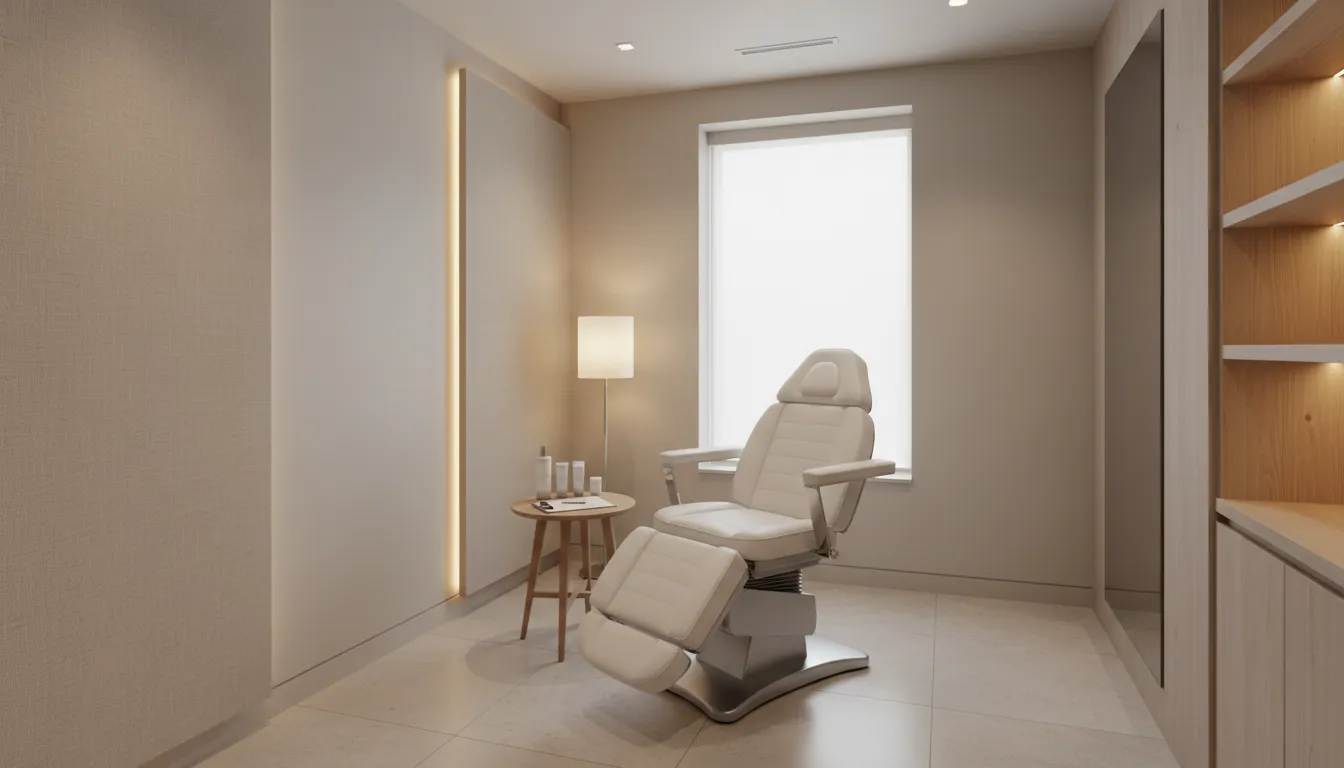 Modern medical spa consultation room for lip filler Pittsburgh planning
