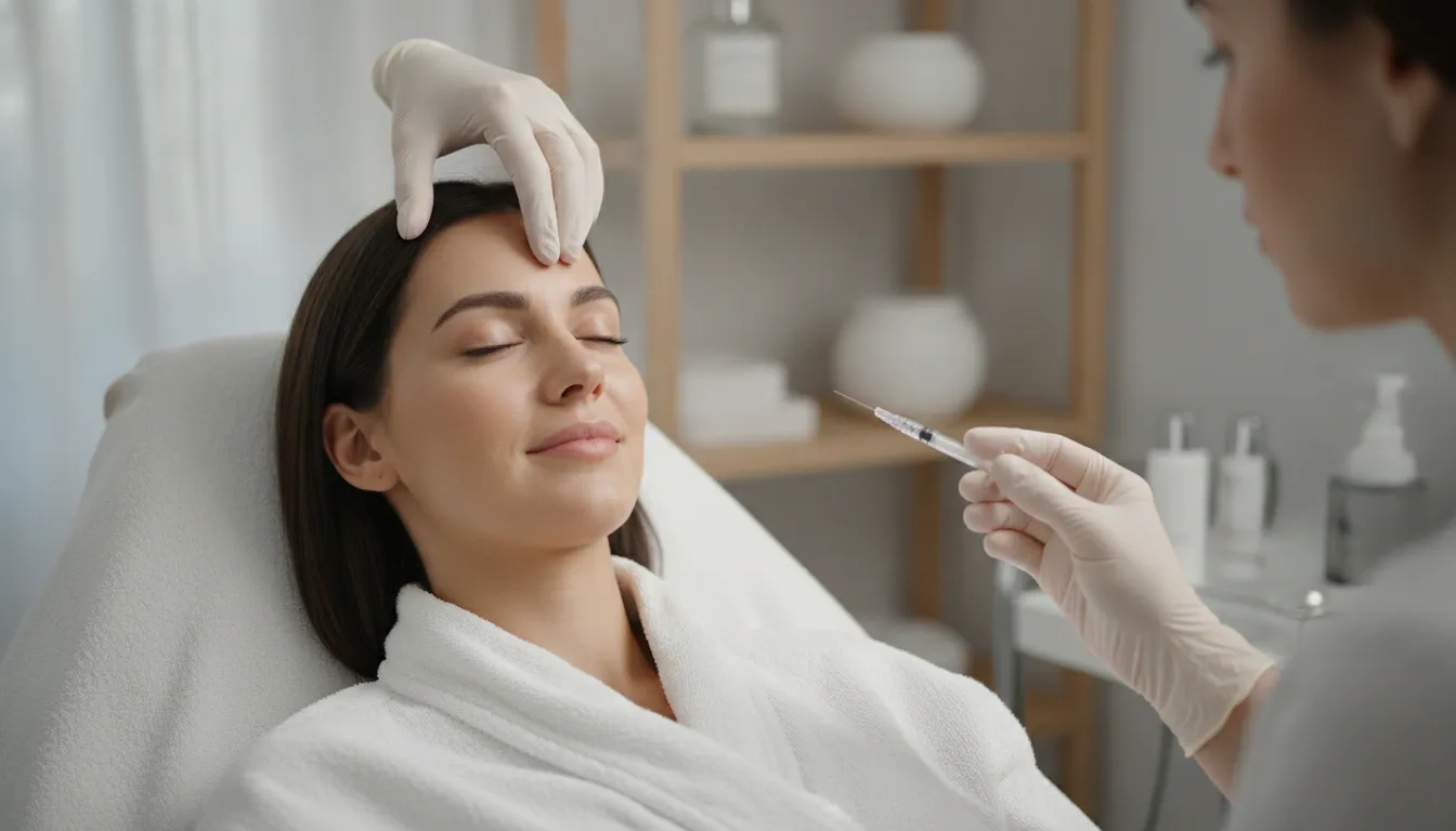 A medical professional preparing a Xeomin treatment area in a serene Pittsburgh med spa