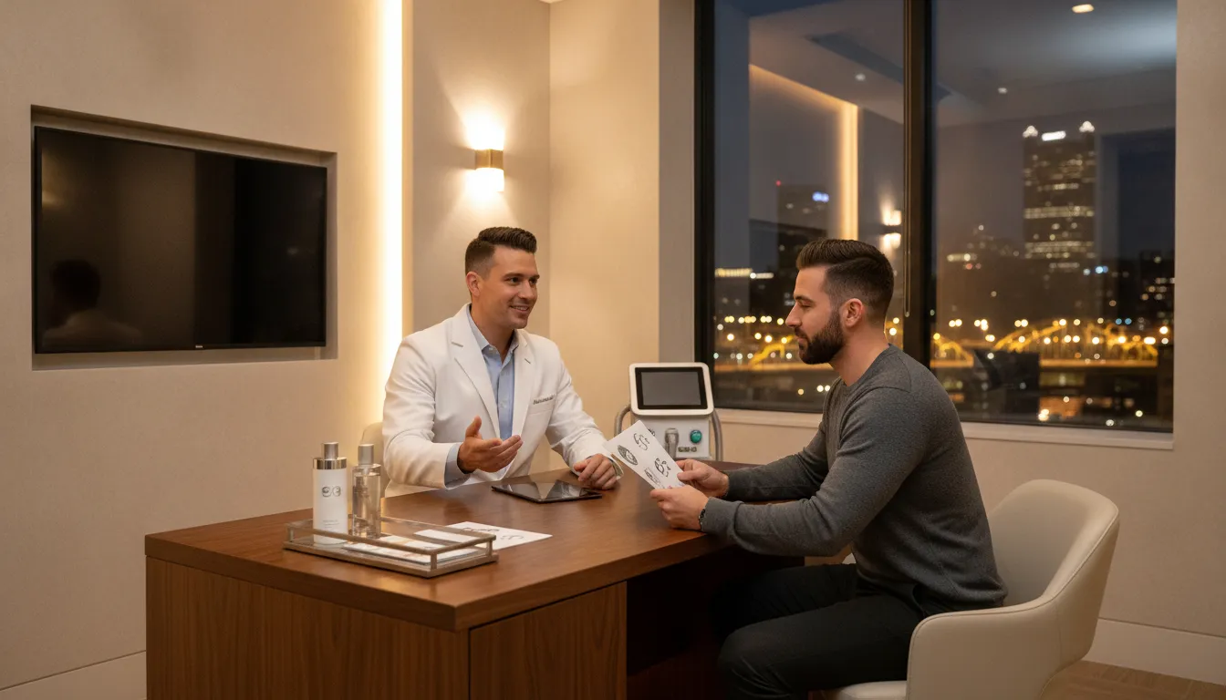 Laser hair removal for men Pittsburgh consultation in Sewickley