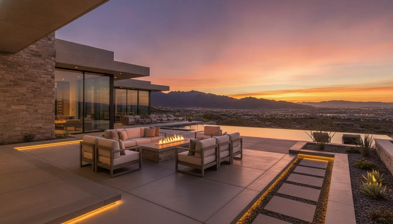 Anthem Country Club luxury home outdoor entertaining terrace